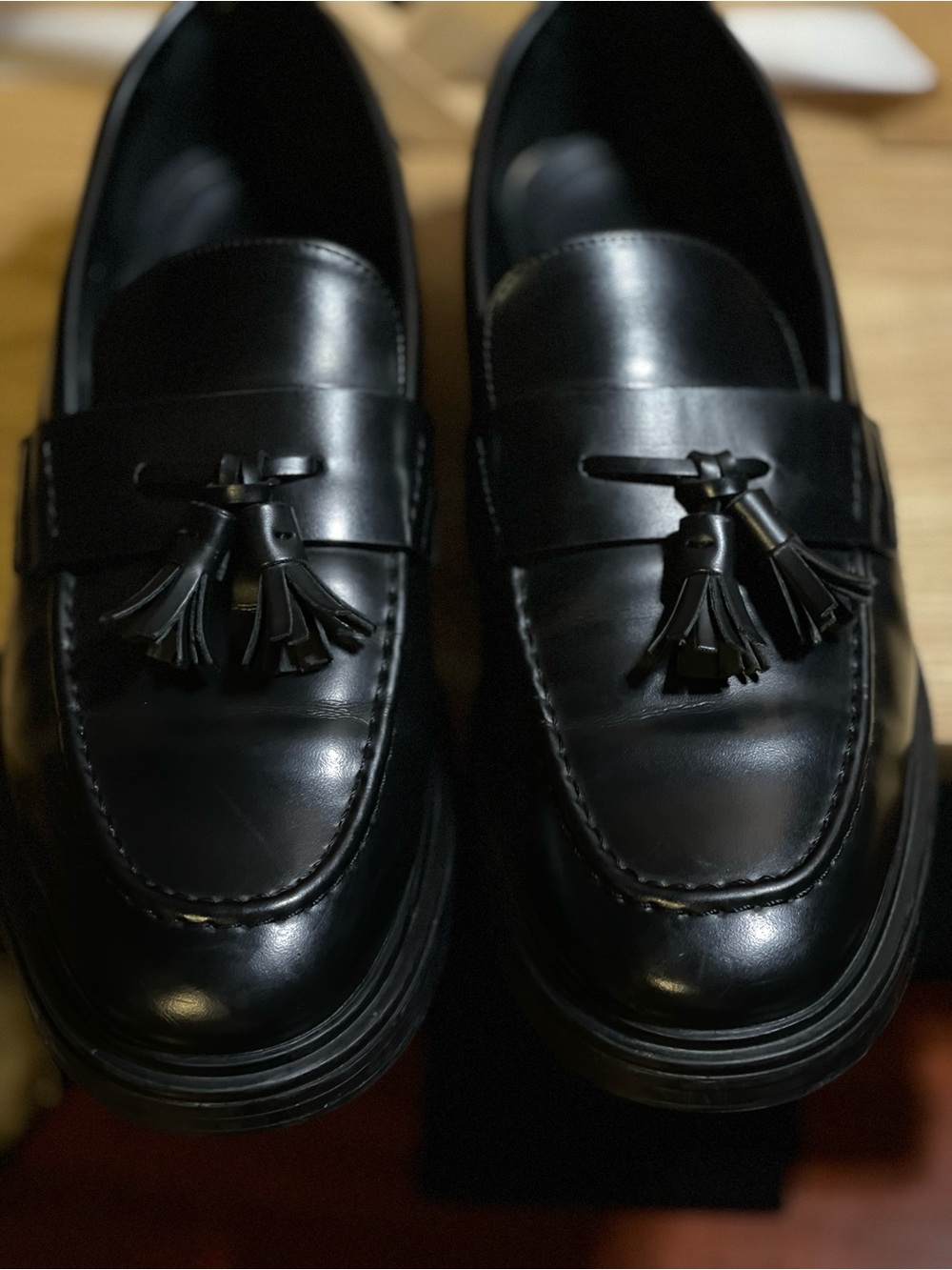 Zara Genuine Leather Loafers/ Men's US Sz 11 Dress Shoe - Picture 4 of 15